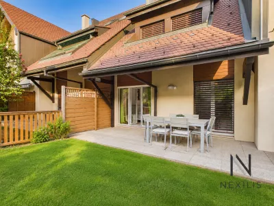 3,5 pièces avec jardin, balcon et 2 places de parc